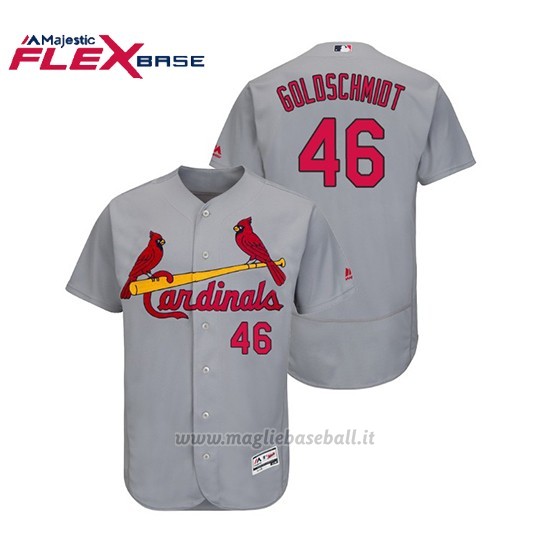 Maglia Baseball Uomo St. Louis Cardinals Paul Goldschmidt Flex Base Autentico Collezione Road Gris